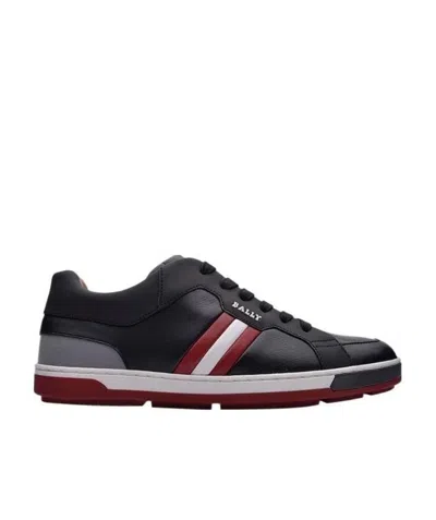 Bally Striped Casual Sports Shoes In Black