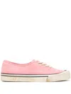Bally Striped-edge Lace-up Sneakers In Pink