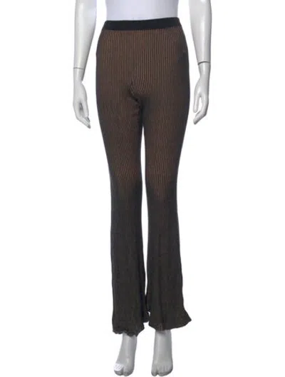 Pre-owned Bally Striped Flared Pants In Multicolor
