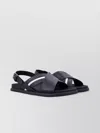 Bally Striped Flat Sole Open Toe Sandals