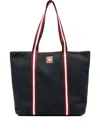 Bally Striped-panel Tote Bag In Blue