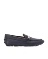 Bally Striped Round Head Loafers In Black