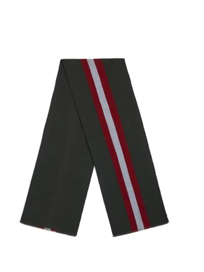 Bally Striped Scarf In Green