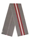 Bally Striped Scarf In Grey