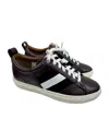 Bally Striped Strap Low-cut Skate Shoes In Black