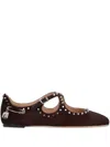 Bally Stud-embellished Ballet Flats In Brown