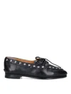 Bally Pathy Laced Loafers In Smooth Leather In Black