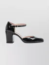 Bally Stylish Block Heel Closed Toe Pumps In Black