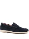 Bally Sude Penny Loafers In Blue