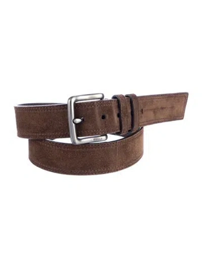 Pre-owned Bally Suede Belt In Brown
