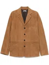 Bally Tailored Single-breasted Suit Jacket With Notched Lapels In Brown