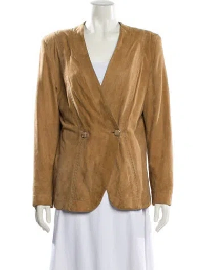 Pre-owned Bally Suede Blazer In Neutral