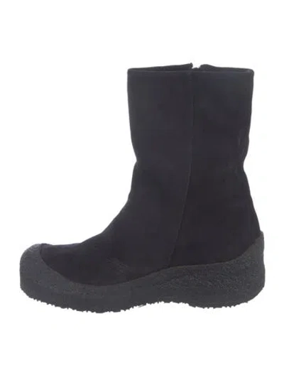 Pre-owned Bally Suede Boots In Black