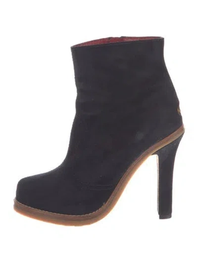 Pre-owned Bally Suede Boots In Blue