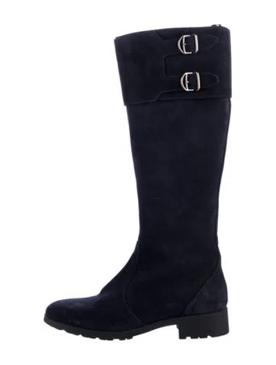 Pre-owned Bally Suede Boots In Blue