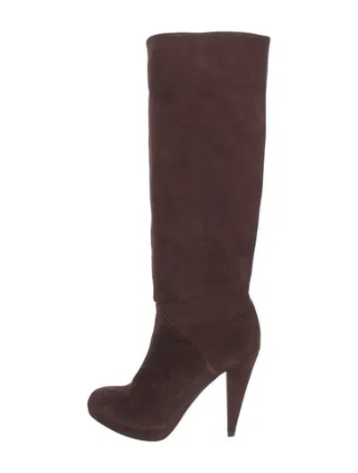 Pre-owned Bally Suede Boots In Brown