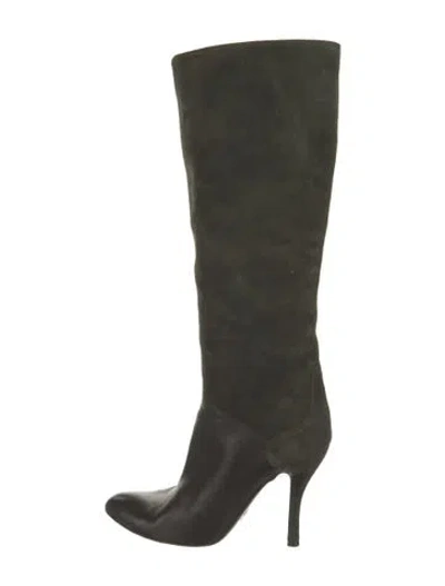 Pre-owned Bally Suede Boots In Green