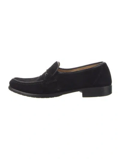 Pre-owned Bally Suede Dress Loafers In Blue