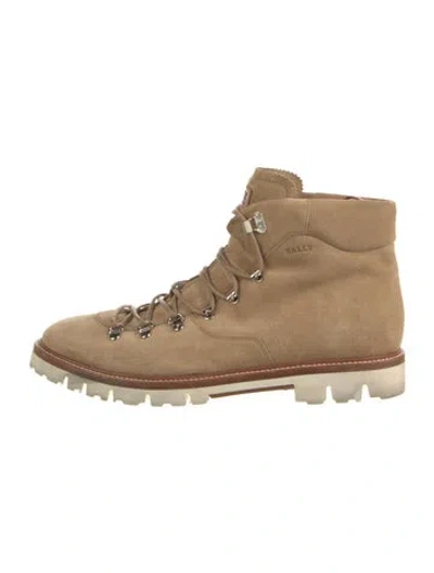Pre-owned Bally Suede Hiking Boots In Brown