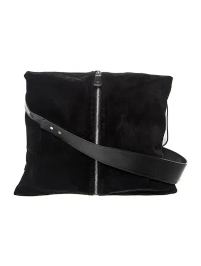 Pre-owned Bally Suede Hobo In Black