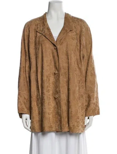 Pre-owned Bally Suede Jacket In Neutral
