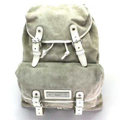 Pre-owned Bally Suede Leather Backpack () In Beige