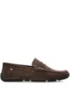 Bally Suede-leather Loafers In Brown
