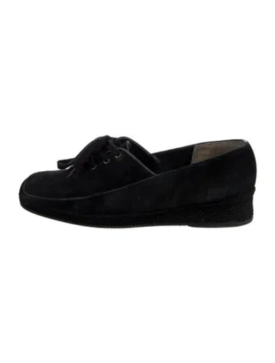 Pre-owned Bally Suede Loafers In Black