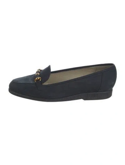 Pre-owned Bally Suede Loafers In Blue