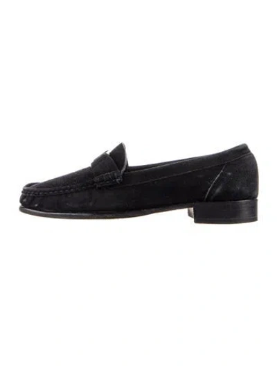 Pre-owned Bally Suede Loafers In Blue
