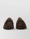 Bally Suede Loafers Gold-tone Eyelets
