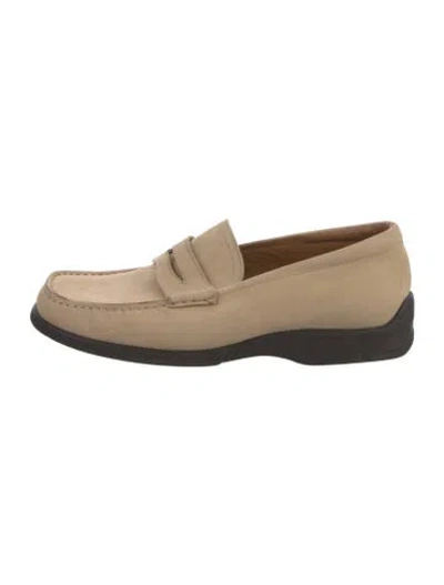 Pre-owned Bally Suede Loafers In Neutrals