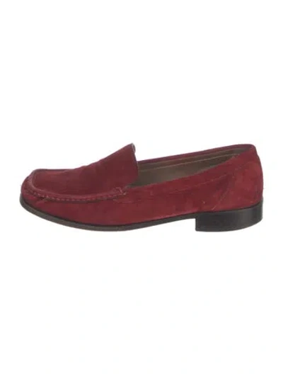 Pre-owned Bally Suede Loafers In Red