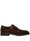 Bally Suede Monk Shoes In Brown