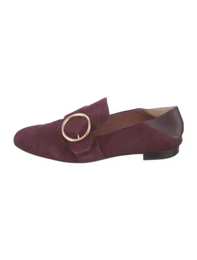 Pre-owned Bally Suede Mules In Purple