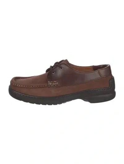 Pre-owned Bally Suede Oxfords In Brown