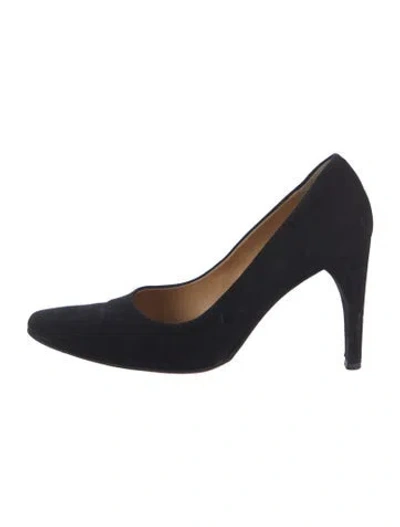 Pre-owned Bally Suede Pumps In Black