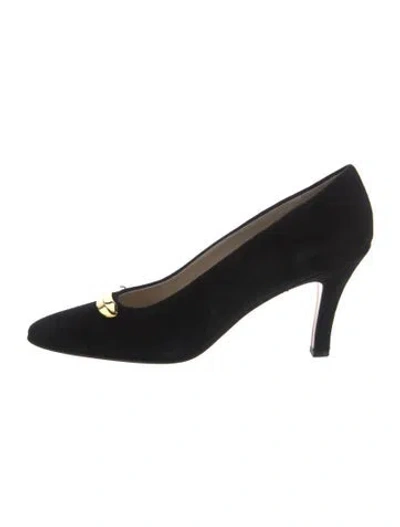 Pre-owned Bally Suede Pumps In Black