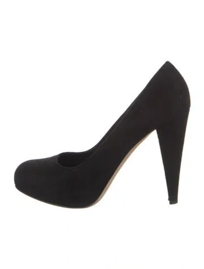 Pre-owned Bally Suede Pumps In Black