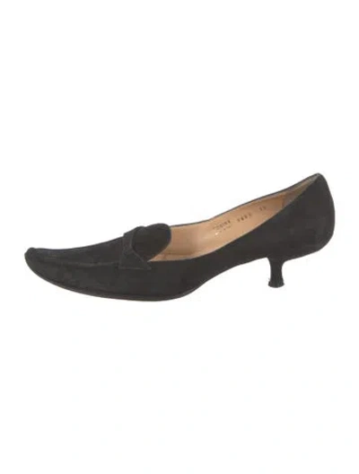 Pre-owned Bally Suede Pumps In Black