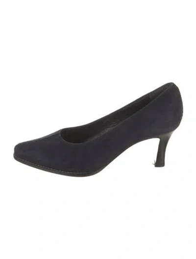 Pre-owned Bally Suede Pumps In Blue