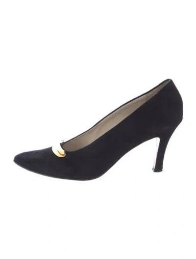 Pre-owned Bally Suede Pumps In Blue