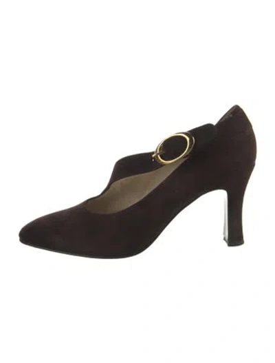 Pre-owned Bally Suede Pumps In Brown