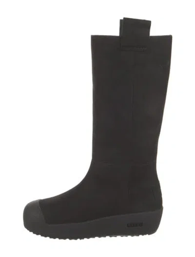 Pre-owned Bally Suede Rain Boots In Black