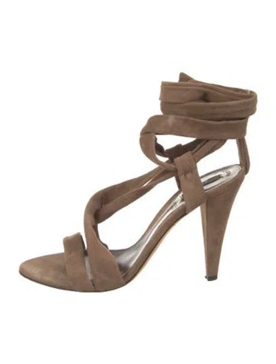 Pre-owned Bally Suede Sandals In Brown