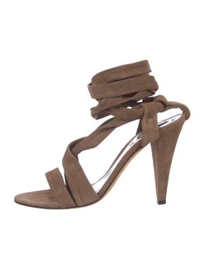 Pre-owned Bally Suede Sandals In Brown