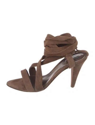 Pre-owned Bally Suede Sandals In Brown