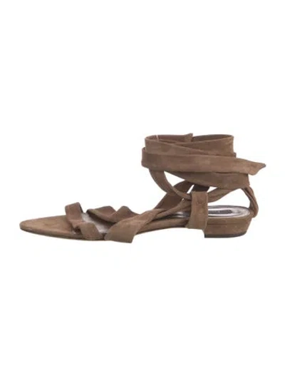 Pre-owned Bally Suede Sandals In Brown