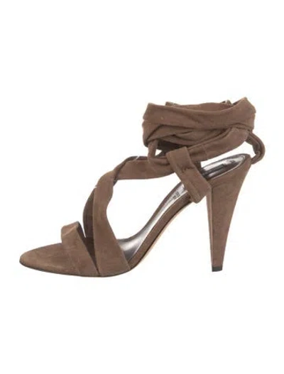 Pre-owned Bally Suede Sandals In Brown