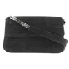 Bally Suede Shoulder Bag Black In Black